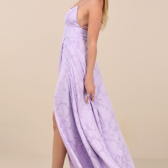 Lulus Let There Be Romance Lavender Burnout Floral Maxi Dress Purple - Size L - Picture 1 of 1